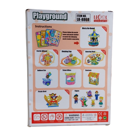 3D puzzle craft for kids amusement park educational toy circus 5 6 7 8 9+ - Picture 5 of 17